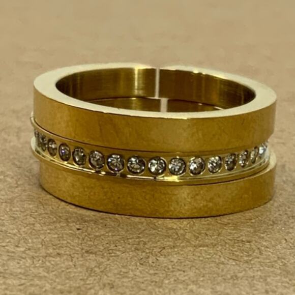 Vita Fede | Jewelry | Vita Fese Cassio Pave Ring Size 75  Vita Fede Cassio 24K Gold Plated Swarovski Stacking Rings Sz 7.5 $315 MSRP